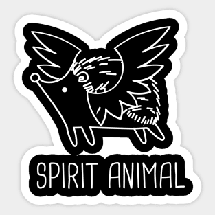 Spirit Animal | Cute And Funny Pet Hedgehog Graphic Sticker